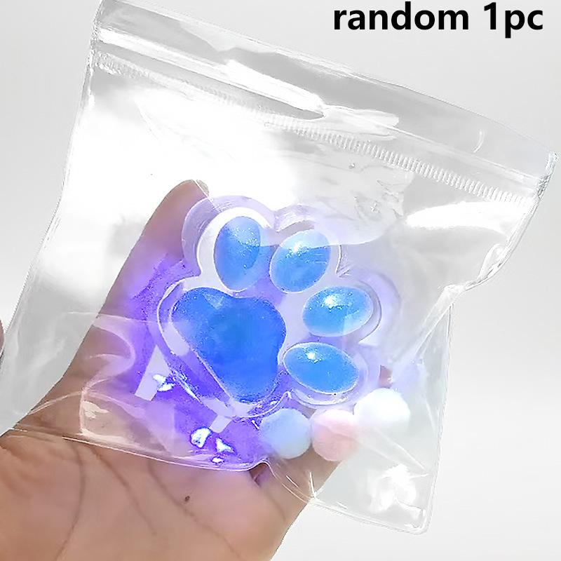 Новая мультяшная милая светящаяся кошачья лапка Tpr кошачья лапка медленная отскакивающая игрушка забавная кошачья лапка щипок милая мультяшная сжимающая кошачья лапка A3