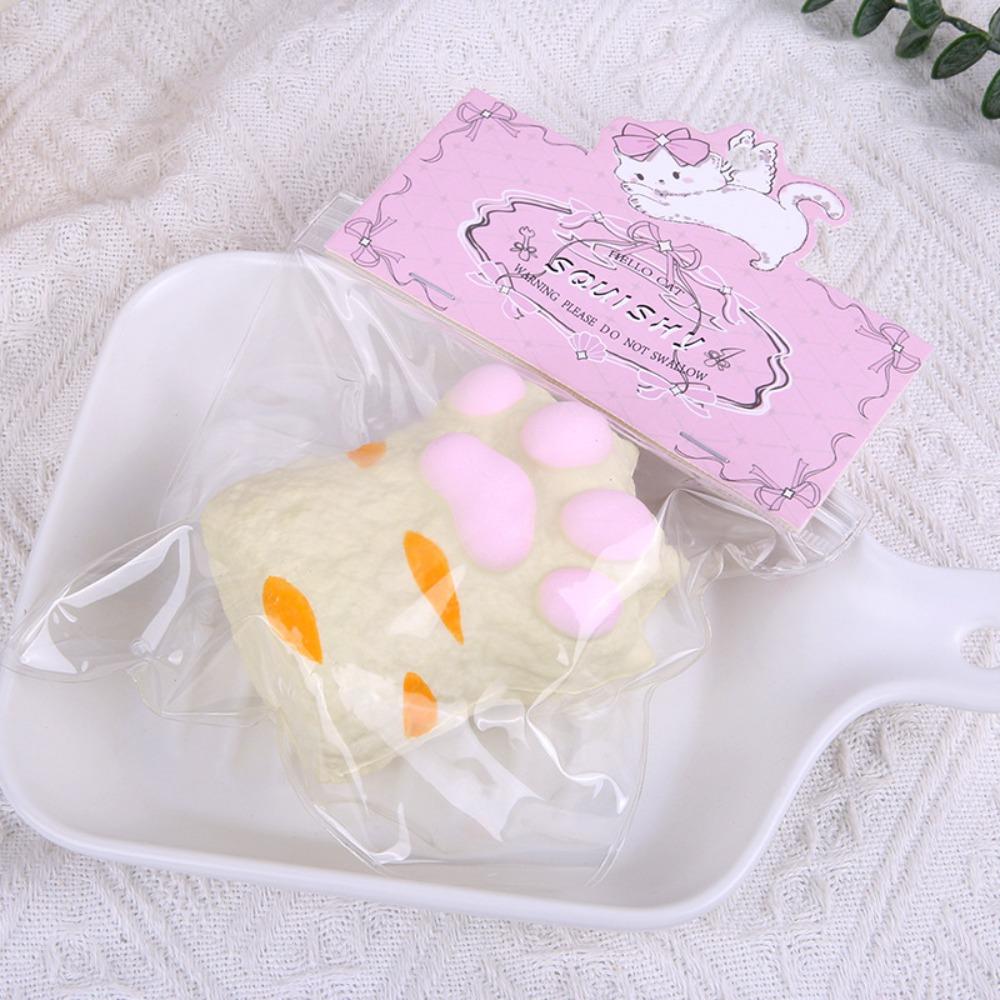 Разминающая игрушка «Кошачья лапка» Мягкая игрушка «Кошачья лапка» Игрушка «Кошачья лапка» Детская сложная кукла жёлтый