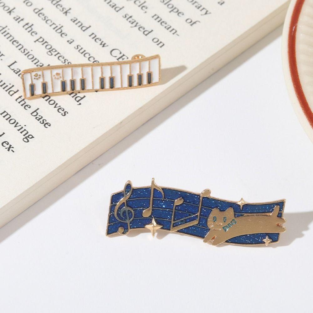 Мультяшная брошь Beating Note, милая кошачья лапка, брошь, ювелирные изделия, значок для фортепиано, юбки